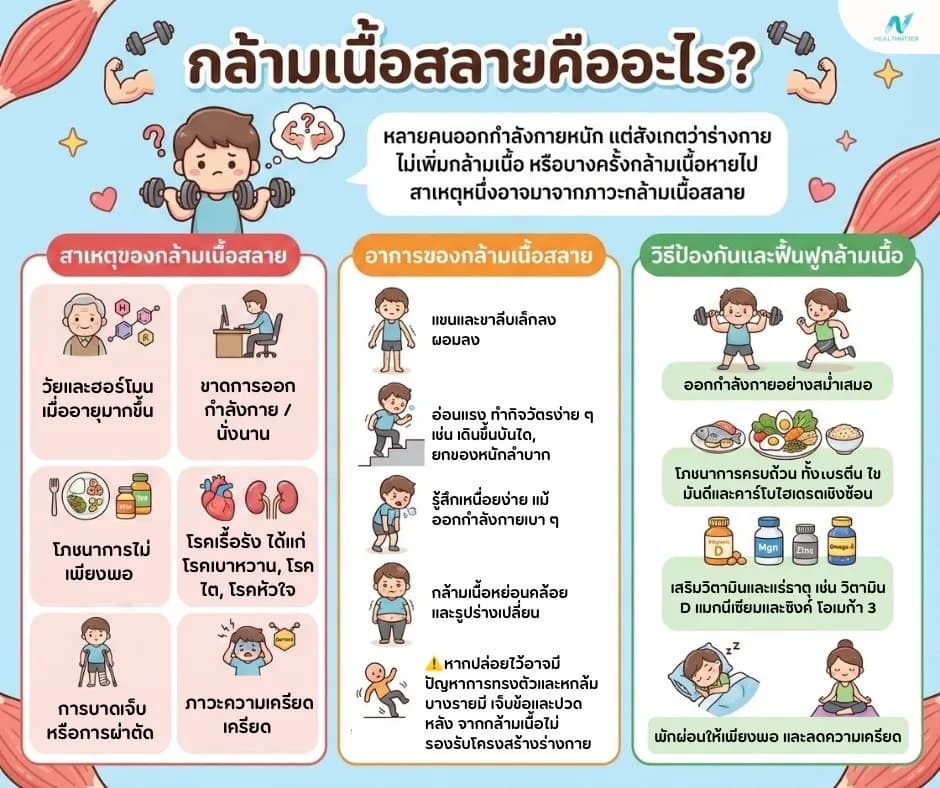 ภาพประกอบ: กล้ามเนื้อสลายคืออะไร? สาเหตุ อาการ และวิธีป้องกัน