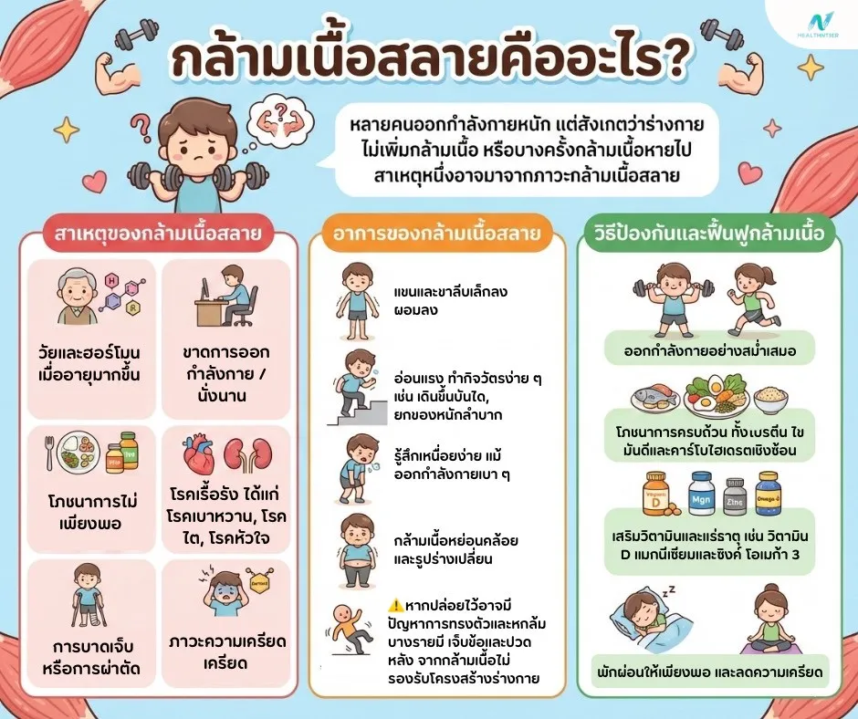 ภาพประกอบ: กล้ามเนื้อสลายคืออะไร? สาเหตุ อาการ และวิธีป้องกัน